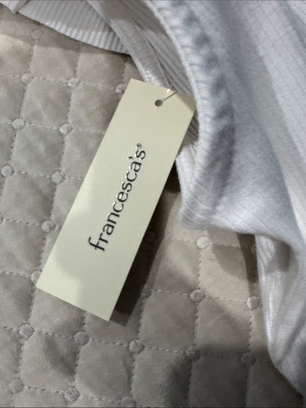 Francesca's Collections White One-Shoulder Ruffle Tank - Picture 3 of 6